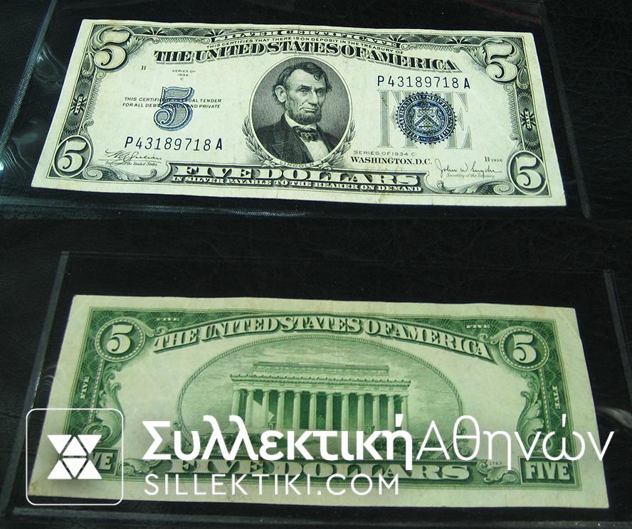 USA 5 Dollar 1934c VF+