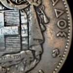 5 Drachmas 1875 Reverce Anchor F/VF