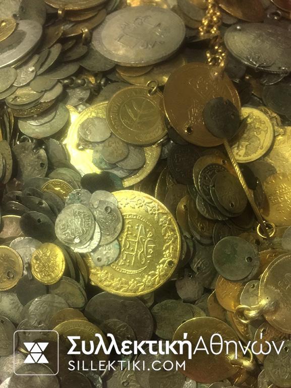 Lot of 450 pcs of silver coins pierced
