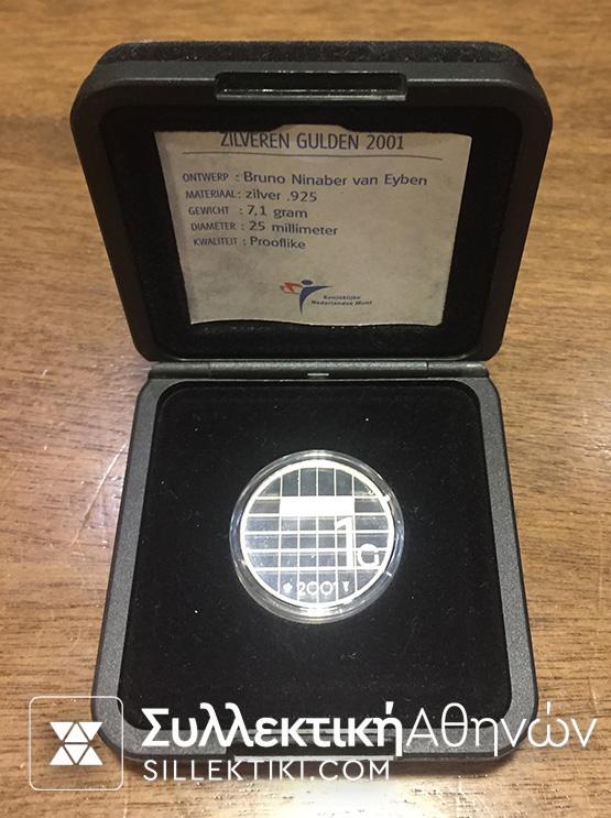 NETHERLANDS 1 G 2001 Proof