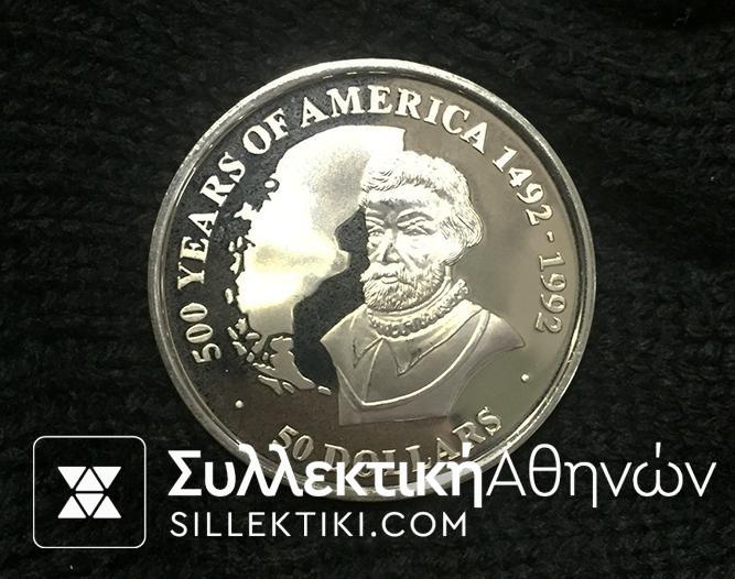 COOK ISLANDS 50 Dollars 1991 Proof