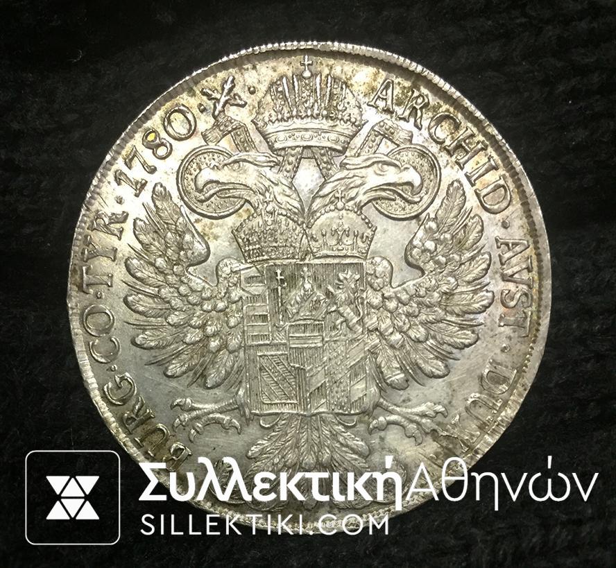 AUSTRIA Thaler 1780 (Theresia) ORIGINAL XF