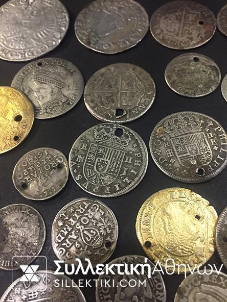 Έξοχο λότο 16ου εώς 18ου αιώνα με 23 ασημένια σπάνια νομίσματα
