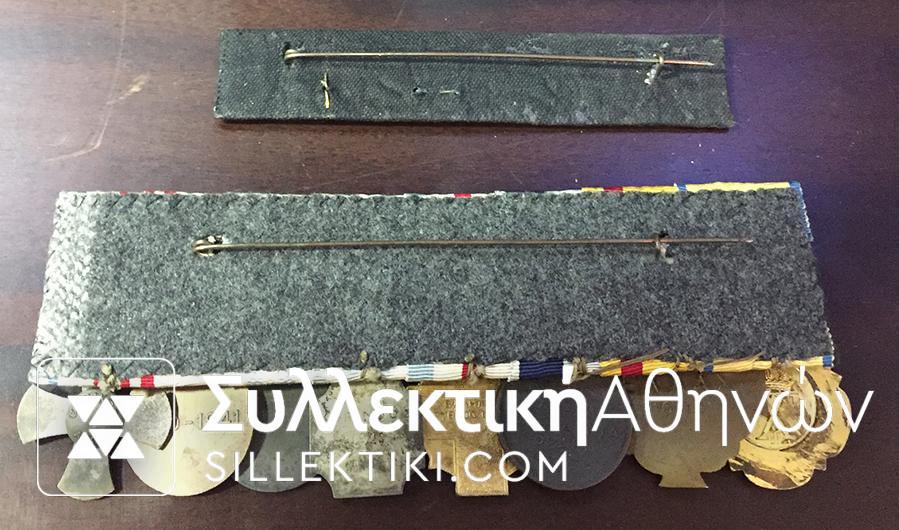 Εξαιρετικά σπάνια μπαρέτα μεταλλίων Ερυθρού Σταυρού μαζί με τα διακριτικά στολής