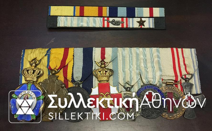 Very rare bar of medals of Red Cross