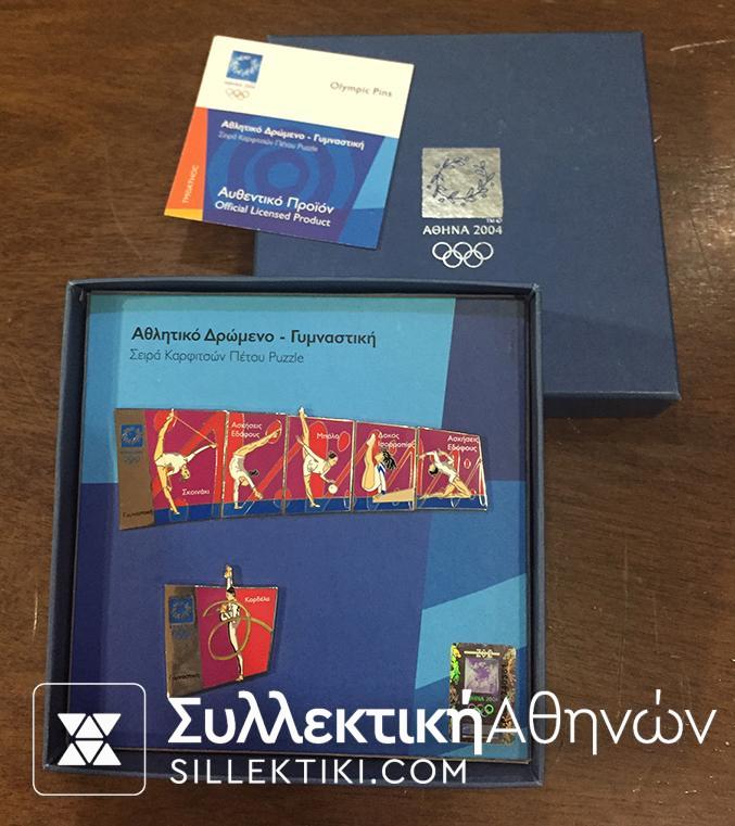 collection [set 6] pins of olympic games 2004