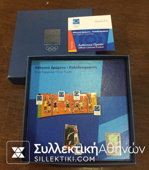 collection [set 5] pins of olympic games 2004