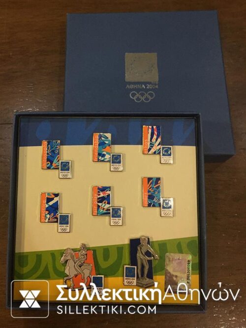 collection [set 8] pins of olympic games 2004