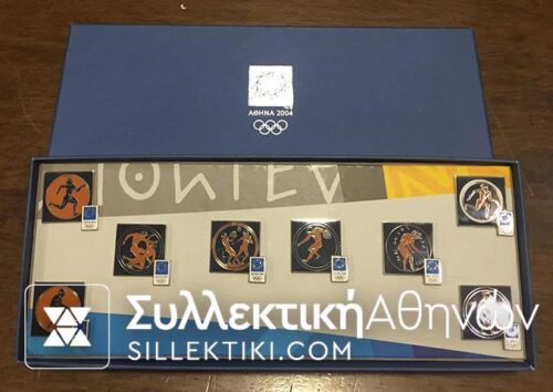 collection [set 8] pins of olympic games 2004