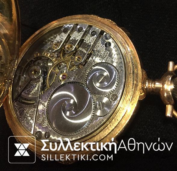 Ολόχρυσο ρολόι τσέπης ELGIN