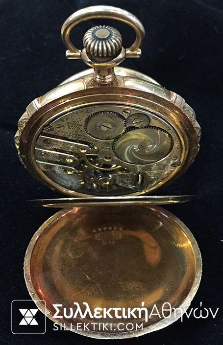 Ολόχρυσο ρολόι τσέπης ELGIN