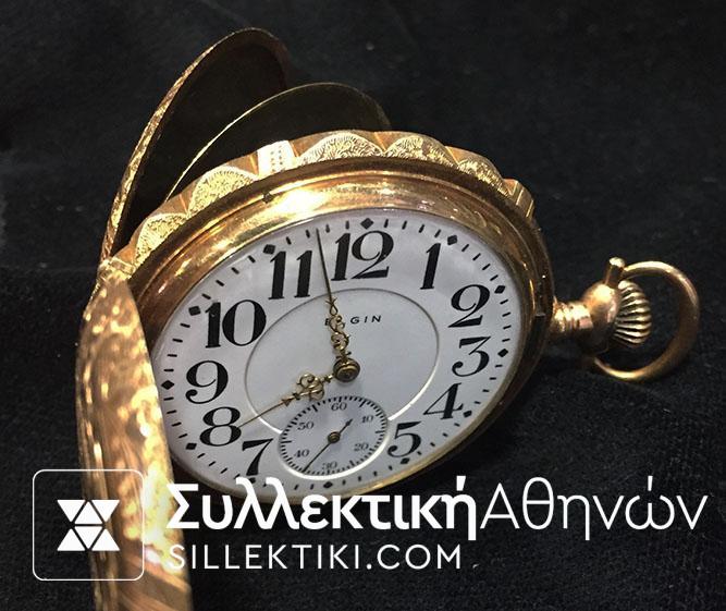 Ολόχρυσο ρολόι τσέπης ELGIN