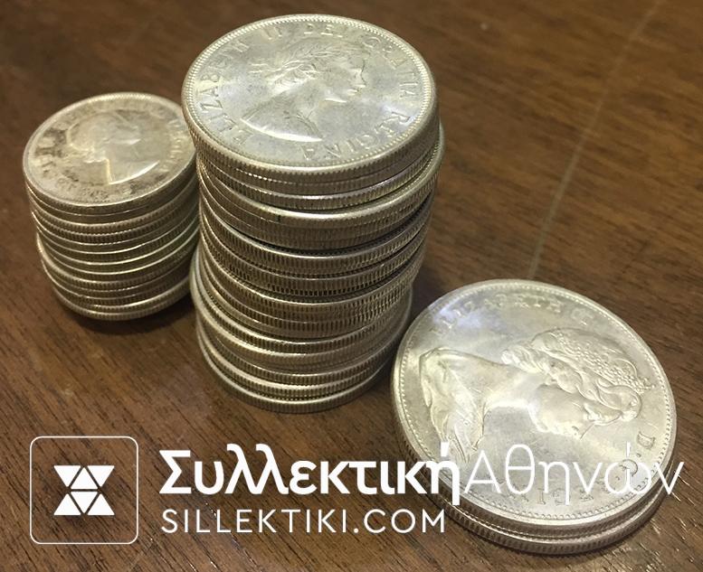 ΚΑΝΑΔΑΣ ΣΥΛΛΟΓΗ 36 Ασημένια Διαφορετικά Νομίσματα 1940-1965