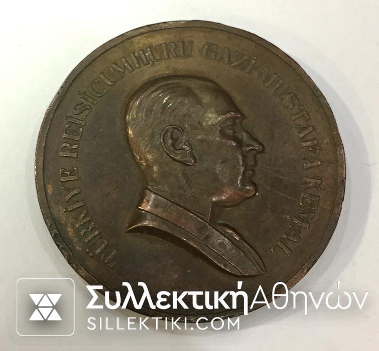 TURKEY Medal "Mustafa Kemal 1931" Brass