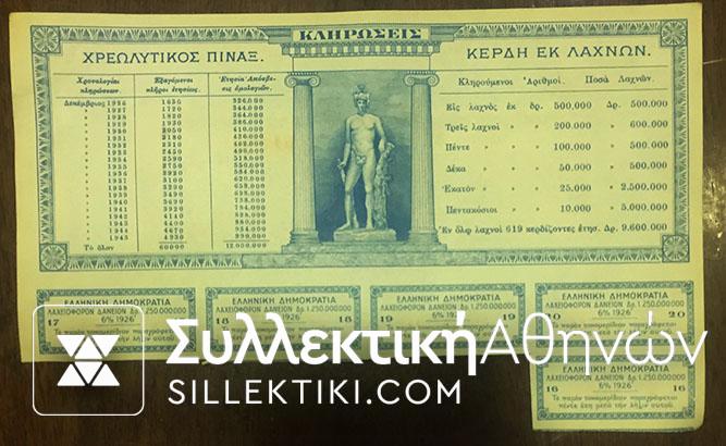 Ομολογία 1926 Ελληνική Δημοκρατία Δραχμές 100