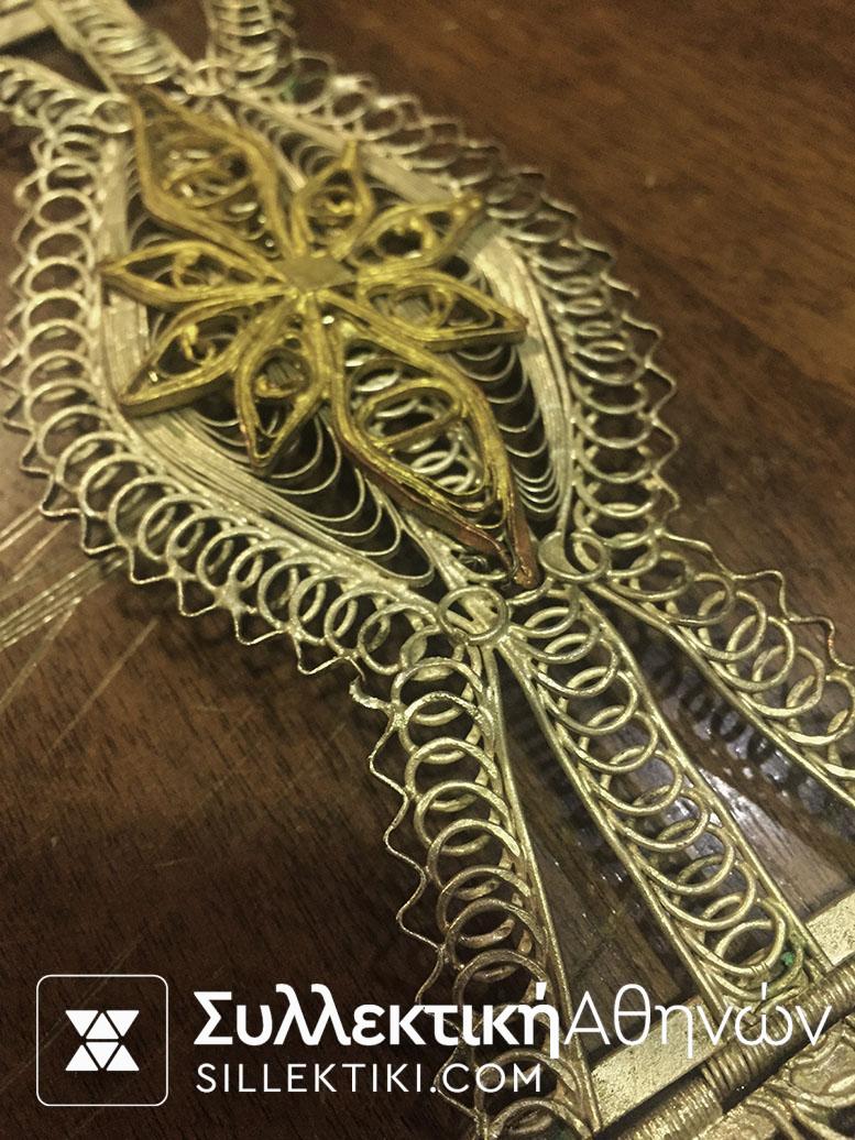 Ολοκέντητη Ασημένια Ζώνη Φιλιγκραν