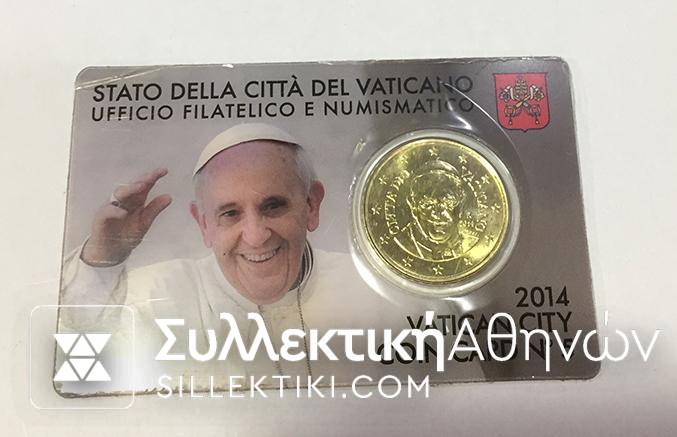 VATICAN 50 Cent 2014 Coincard