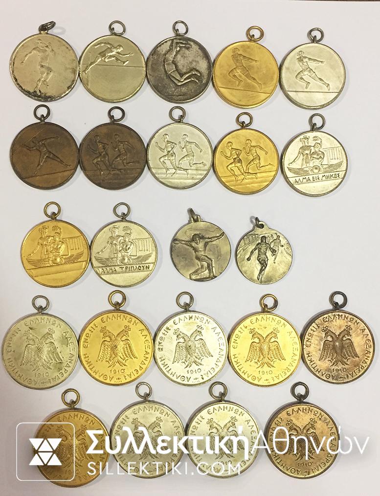 Collection of 23 Athletics Medals Official