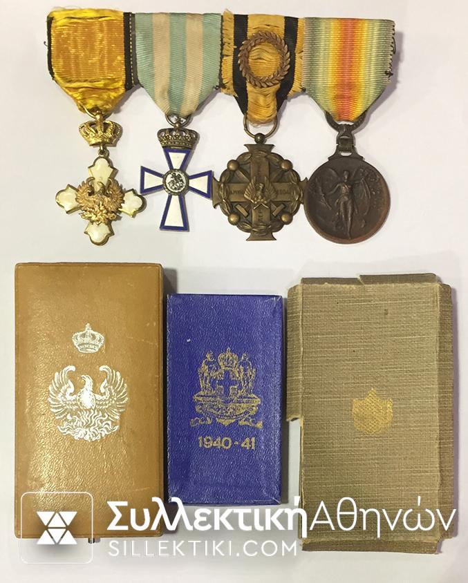 Rare Bar Of (4) Medals First War