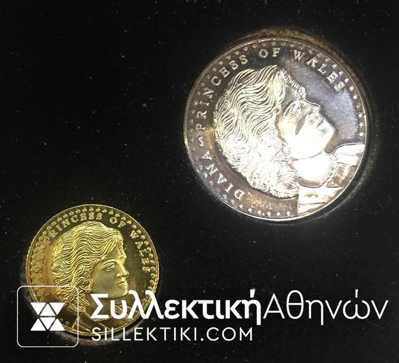 Χρυσό και ασημένιο μετάλλιο "Πριγκήπισσα Νταιάνα"