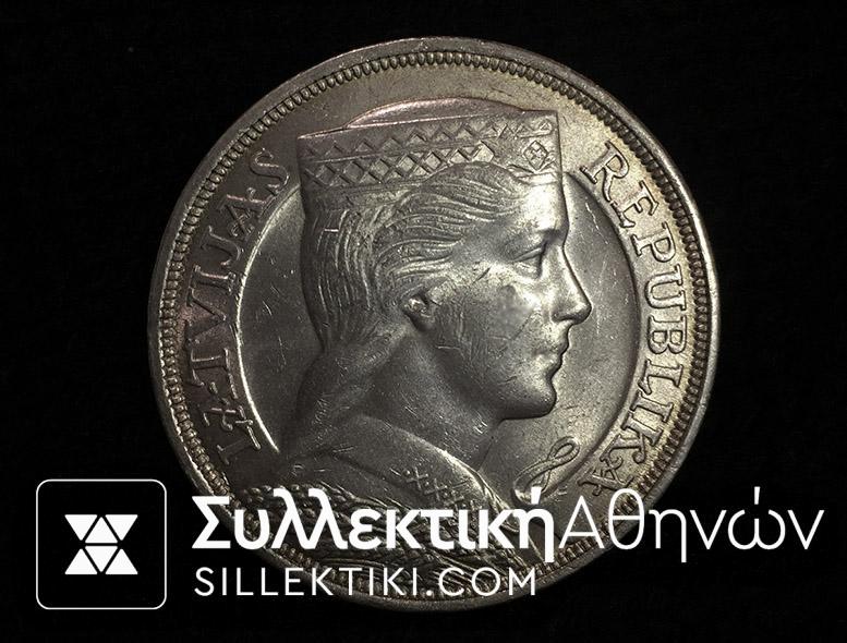 LATVIA 5 Lati 1931 UNC