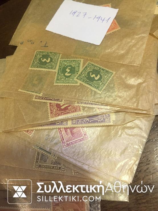 ΑΙΓΥΠΤΟΣ Λοτ με εκατοντάδες άρτια γραμ/μα ασφράγιστα MNH της καλής περιόδου 1900-1955