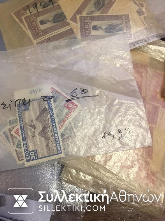 ΑΙΓΥΠΤΟΣ Λοτ με εκατοντάδες άρτια γραμ/μα ασφράγιστα MNH της καλής περιόδου 1900-1955