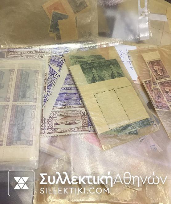 ΑΙΓΥΠΤΟΣ Λοτ με εκατοντάδες άρτια γραμ/μα ασφράγιστα MNH της καλής περιόδου 1900-1955