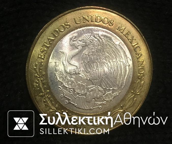 MEXICO 100 Dollar 2004 Commemorative Silver Center UNC