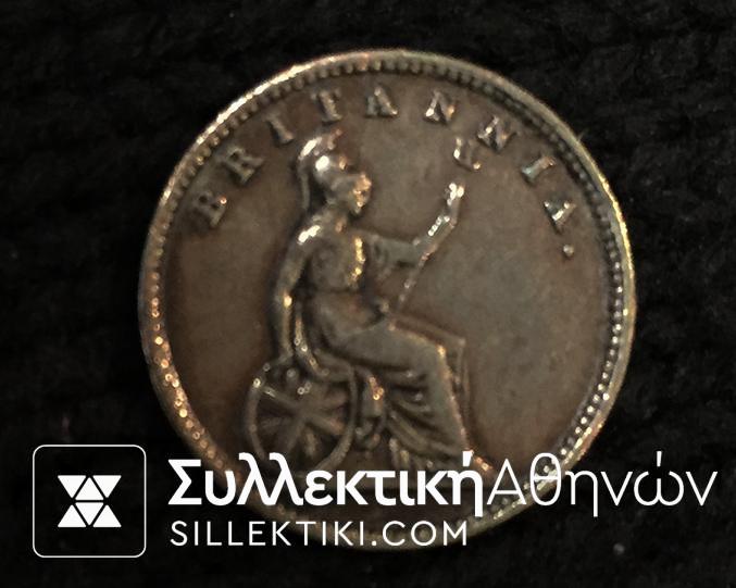 ΙΟΝΙΚΟΝ ΚΡΑΤΟΣ 1 Λεπτό 1834  BRITANNIA (Νέος Οβολός ) AU