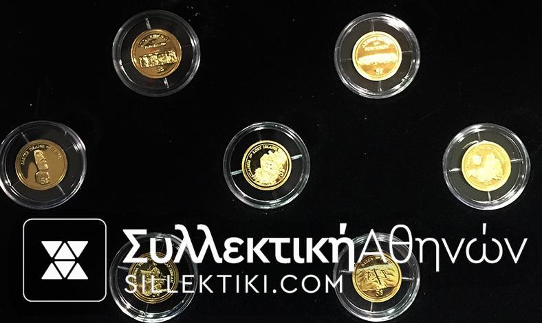 ΦΙΤΖΙ Σετ (7) Χρυσά πεντοδόλλαρα 2006 Προυφ