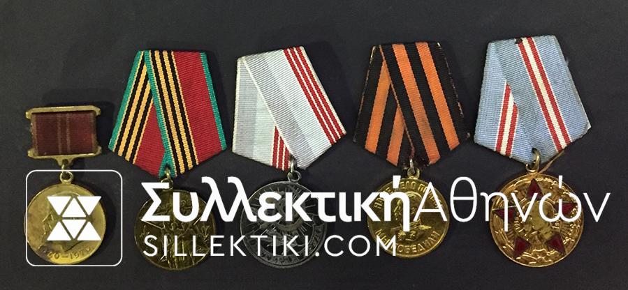 RUSSIA 5 Medals of WII