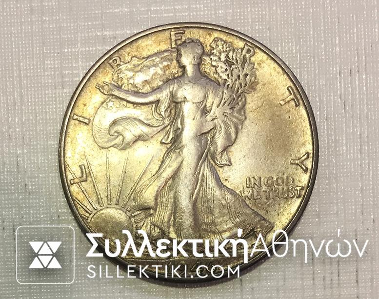 USA 1/2 Dollar 1946s AXF