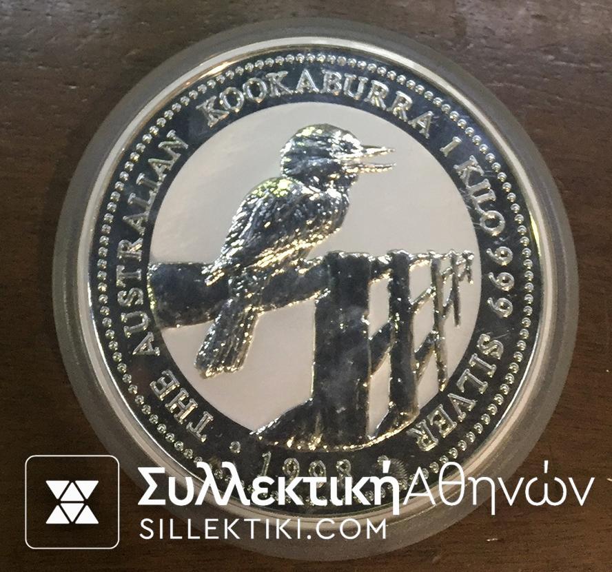 ΑΥΣΤΡΑΛΙΑ 1 Κιλό Ασήμι Κοκκαμπούρα 1998 Proof