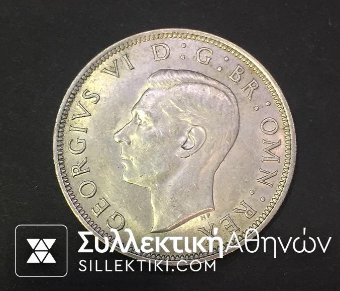 GR. BRITAIN 1/2 Crown 1943 AU