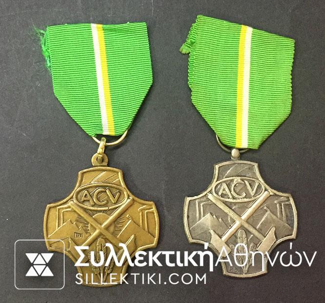 BEGIUM 2 Medals Cross