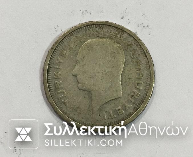 TURKEY 25 Kurks 1935 VF+