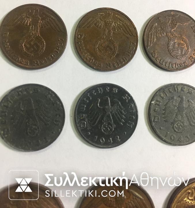 ΓΕΡΜΑΝΙΑ Ράιχ Συλλογή 30 Διαφοερτικά 1936-1947 F to ΑU