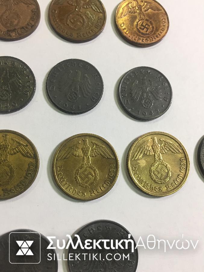 ΓΕΡΜΑΝΙΑ Ράιχ Συλλογή 30 Διαφοερτικά 1936-1947 F to ΑU