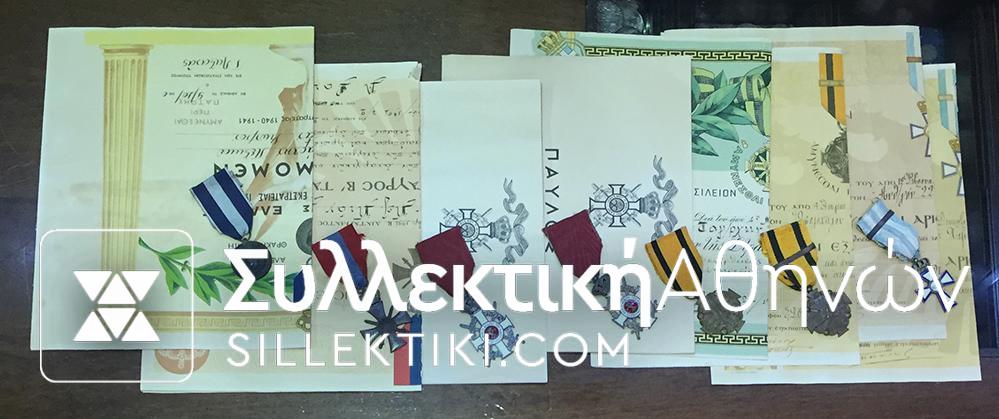 Military Lot of 6 Medals and 7 Awards