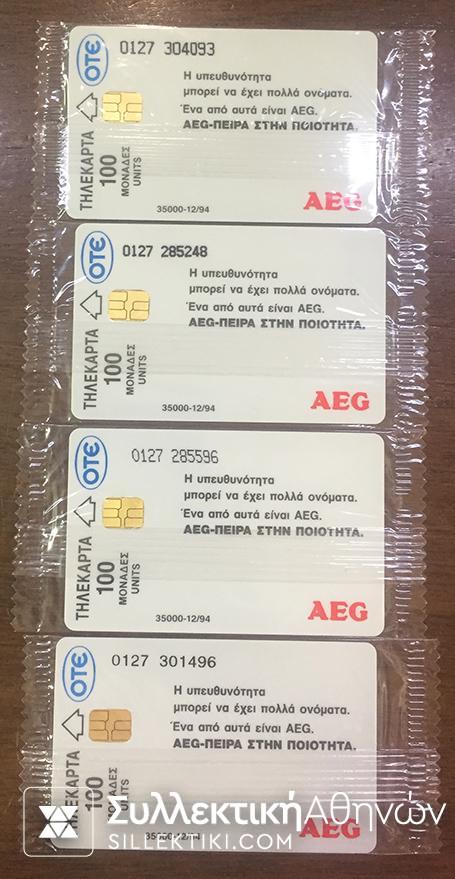 4 Phonecards 1994