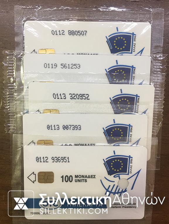 6 Phonecards 1994