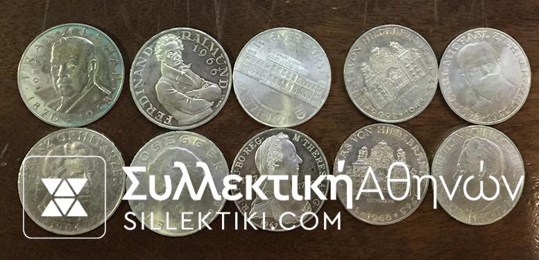AUSTRIA 10 X 25 Shilling UNC