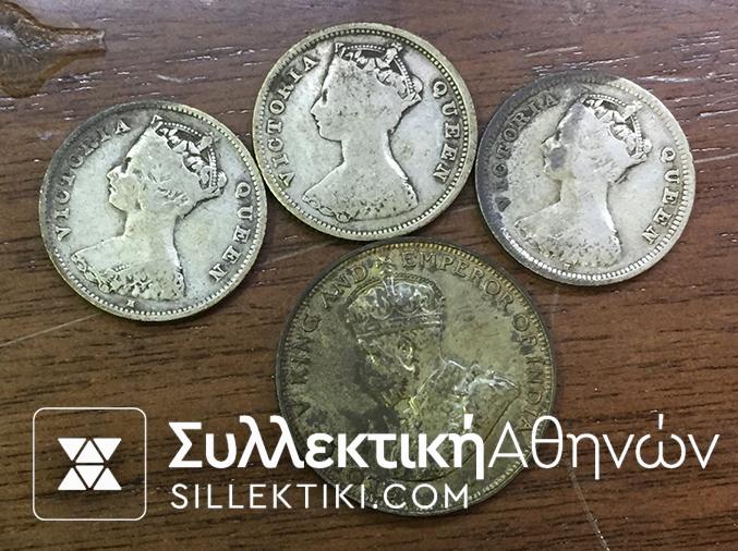 HONG KONG 4 Coins