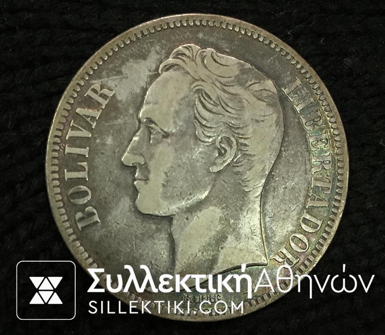 VENEZUELA 5 Bolivares 1910 VF+