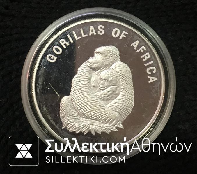 UGANDA 1000 Shil. 2003 Proof Silver Plated