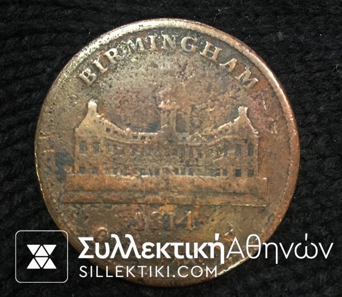 GR. BRITAIN Token 1814 One Penny F