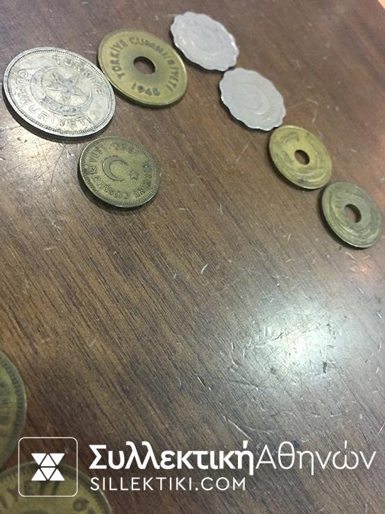 ΤΟΥΡΚΙΑ Συλλογή 16 διαφορετικά νομίσματα 1935 έως 1956