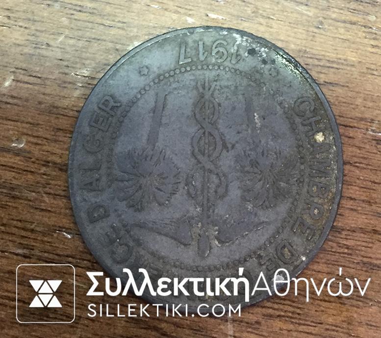 ALGERIA 10 C. 1917 VF