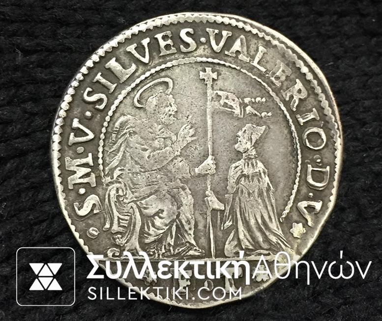 ITALY VENICE 1/2 Ducat 1694-1700 Silvestro Valier AXF